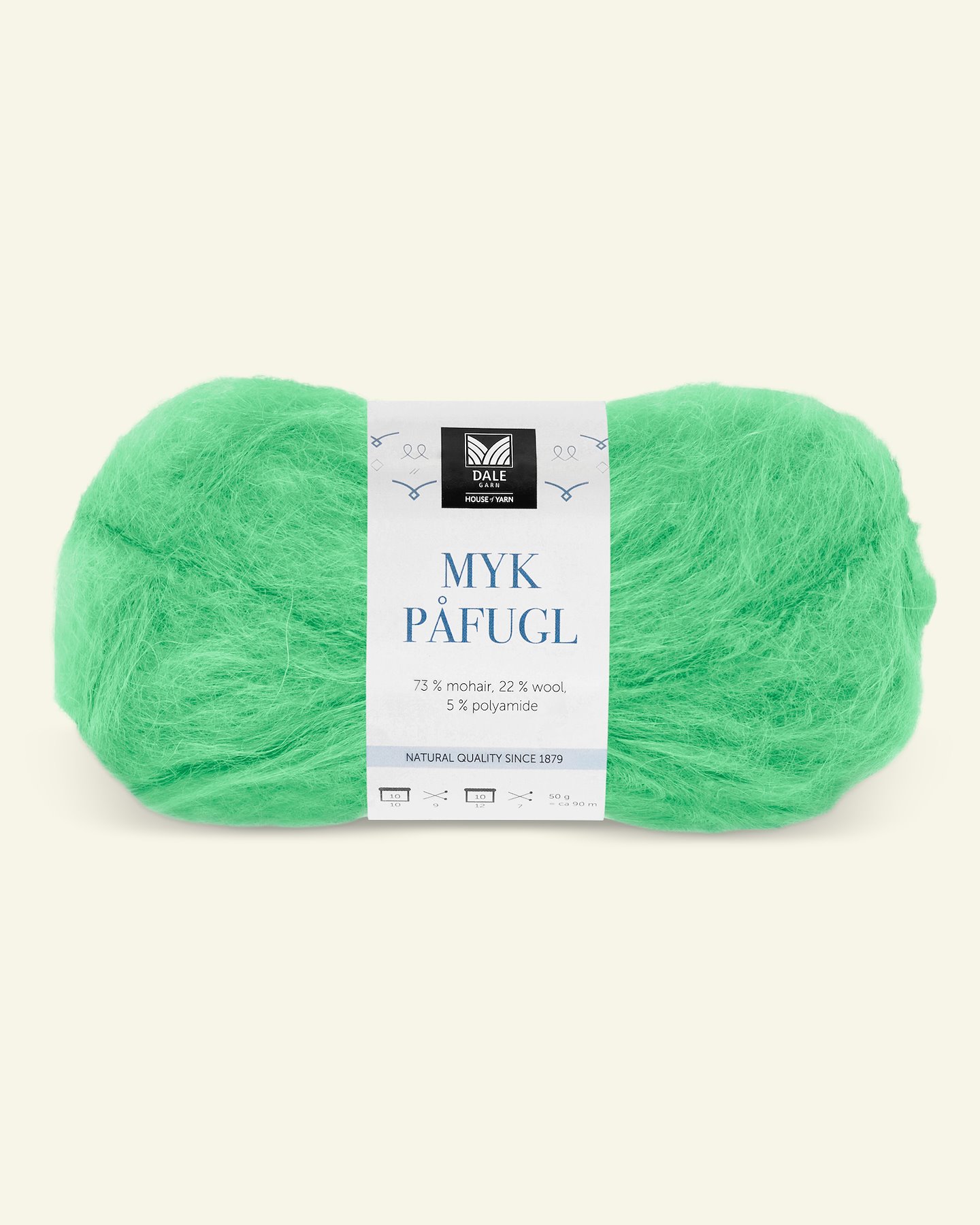 Dale Garn, mohair/wool yarn "Myk Påfugl", dark mint green (7956) 90001229_pack