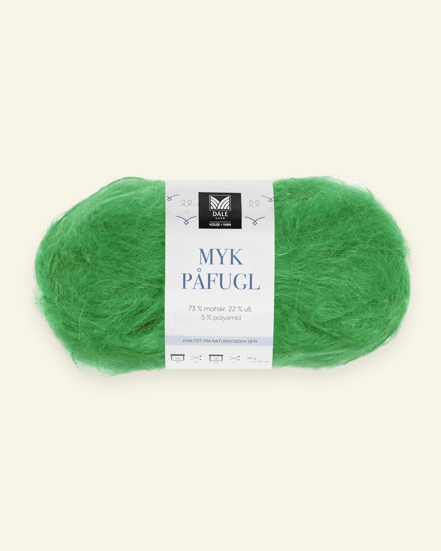 Dale Garn, mohair/wool yarn "Myk Påfugl", green (7948) 90000263_pack
