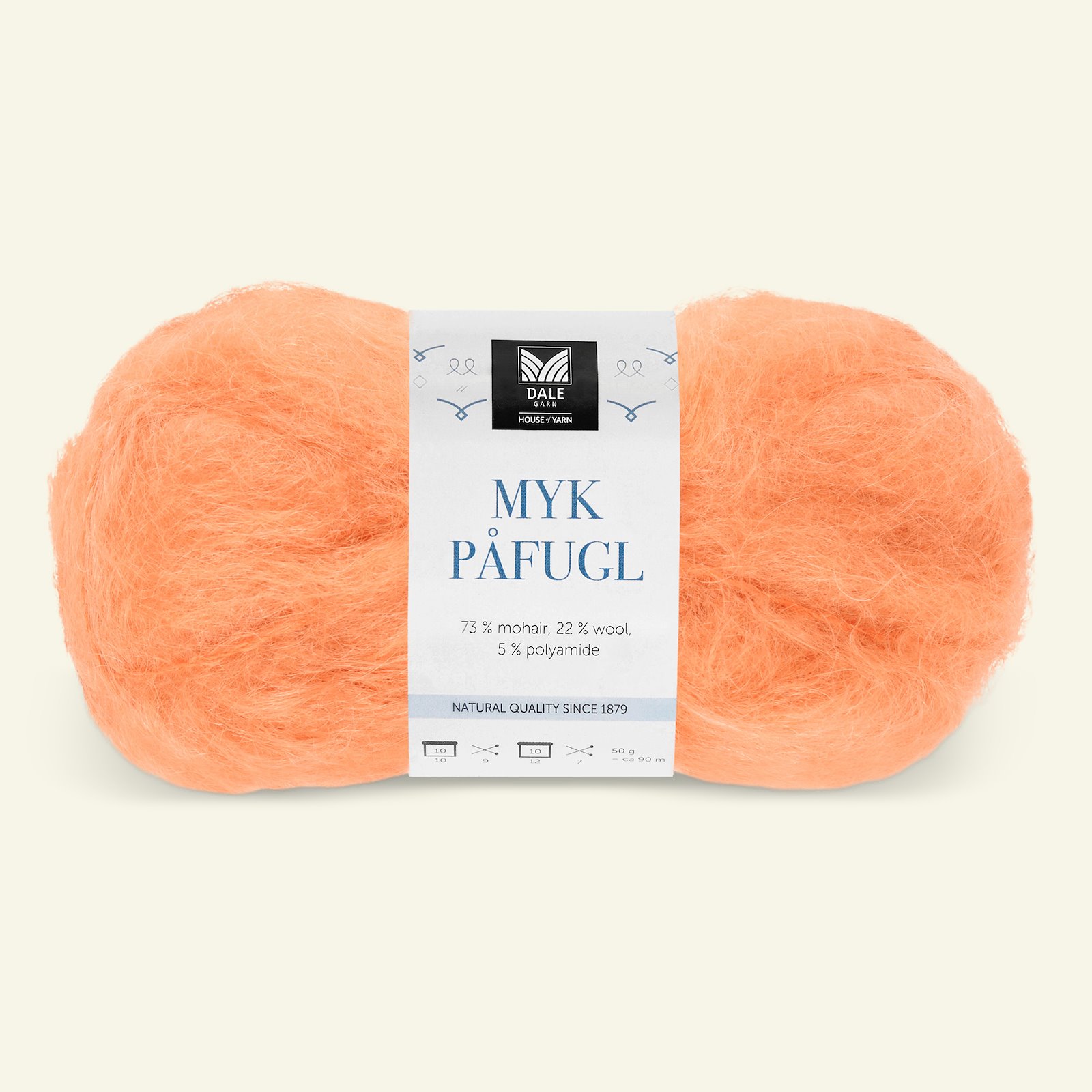 Dale Garn, mohair/wool yarn "Myk Påfugl" honeydew melon (7955) 90001228_pack