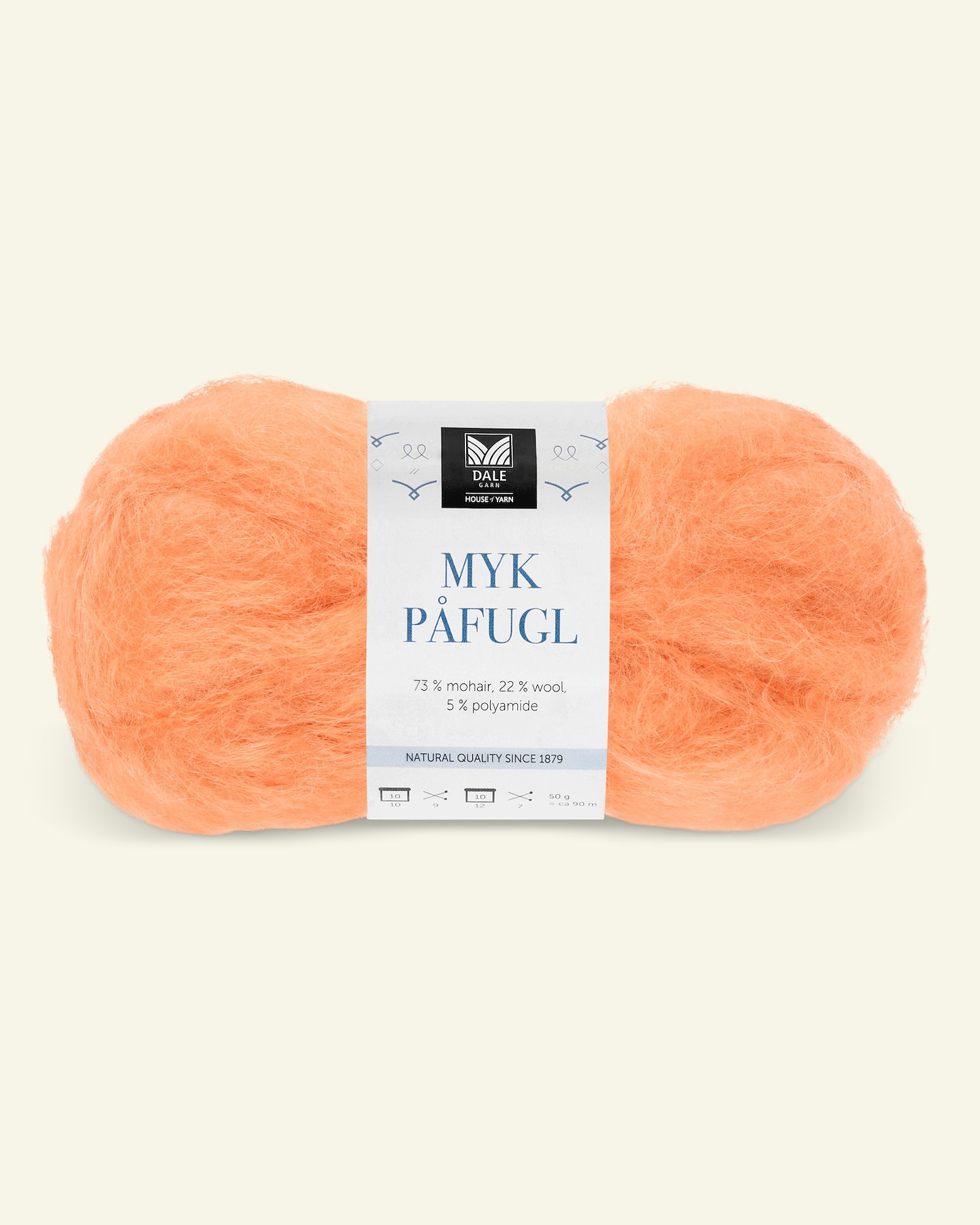 Dale Garn, mohair/wool yarn "Myk Påfugl", honeydew melon 90001228_pack
