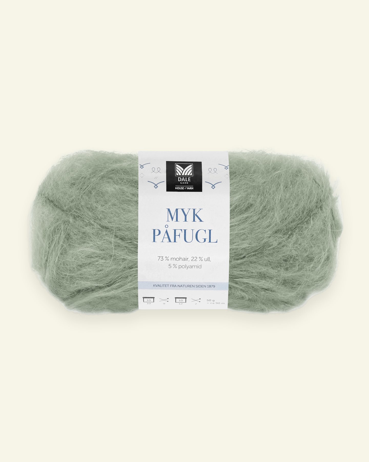 Dale Garn, mohair/wool yarn "Myk Påfugl", jade green (7936) 90000255_pack