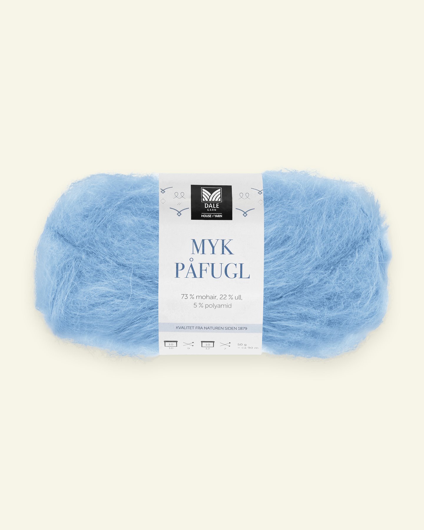 Dale Garn, mohair/wool yarn "Myk Påfugl", light blue (7945) 90000260_pack