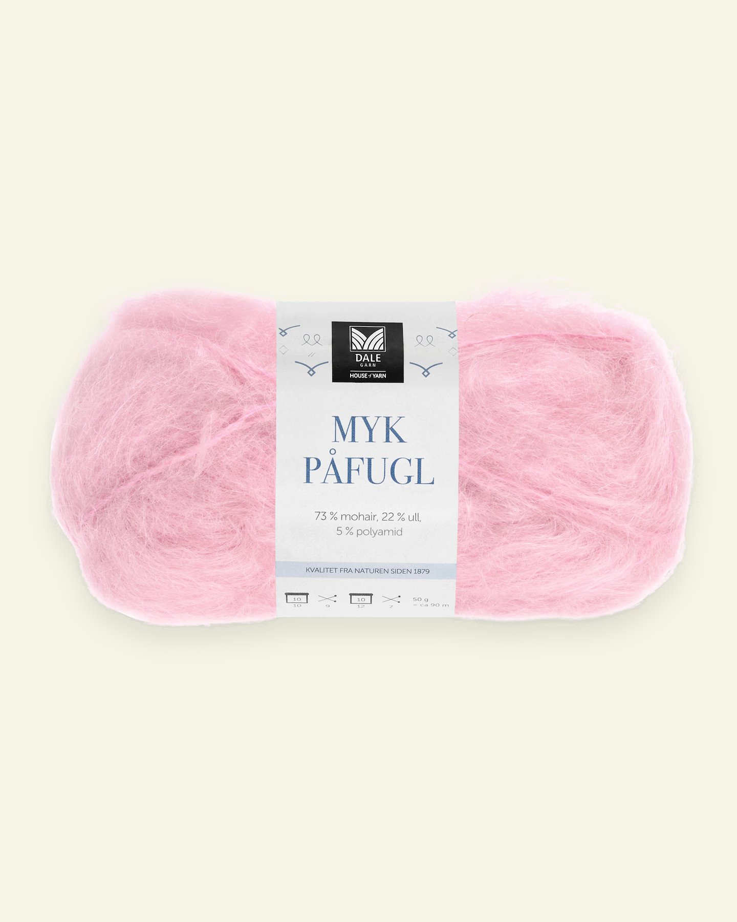 Dale Garn, mohair/wool yarn "Myk Påfugl", light red 90000238_pack