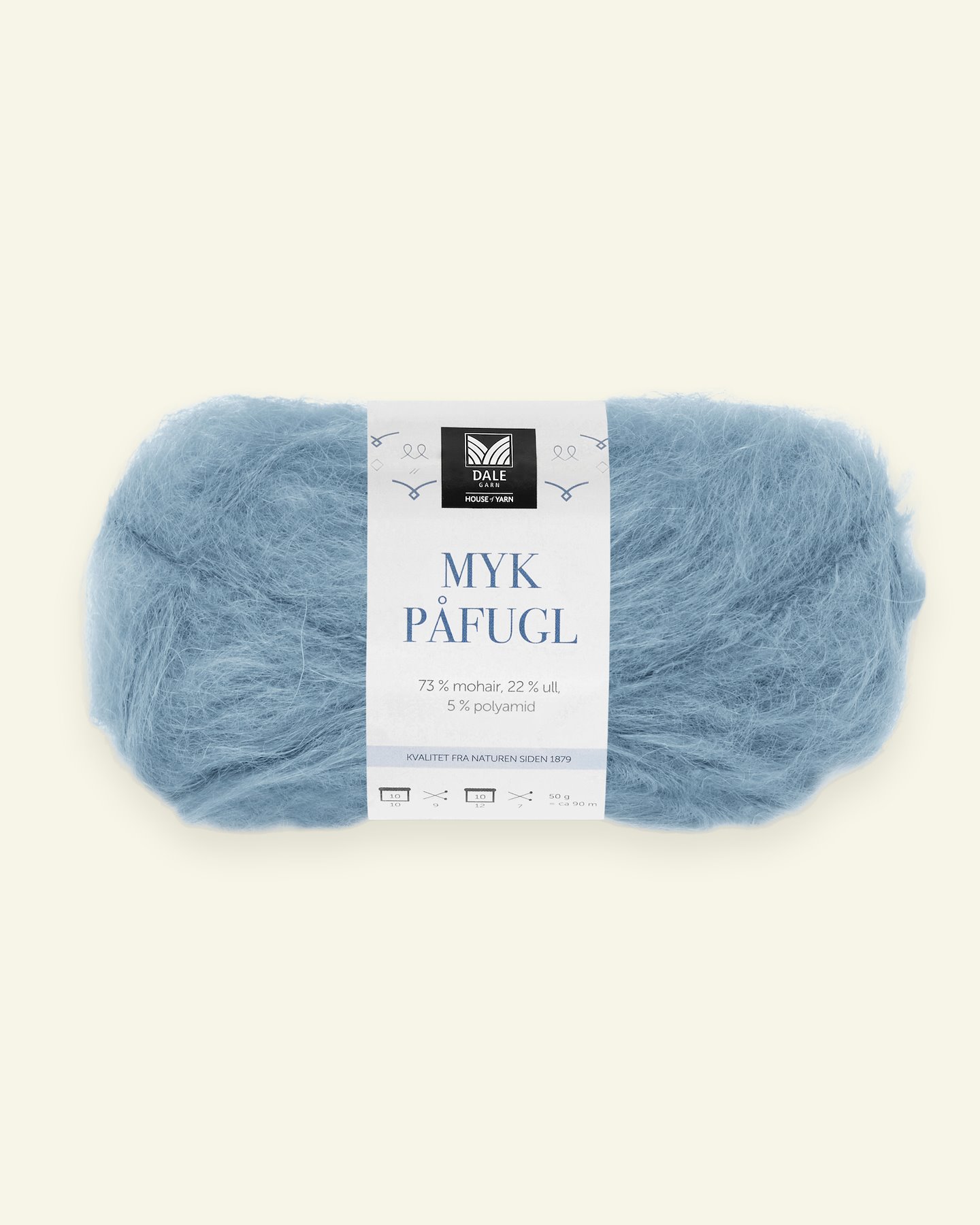 Dale Garn, mohair/wool yarn "Myk Påfugl", lt denim blue (7911) 90000247_pack