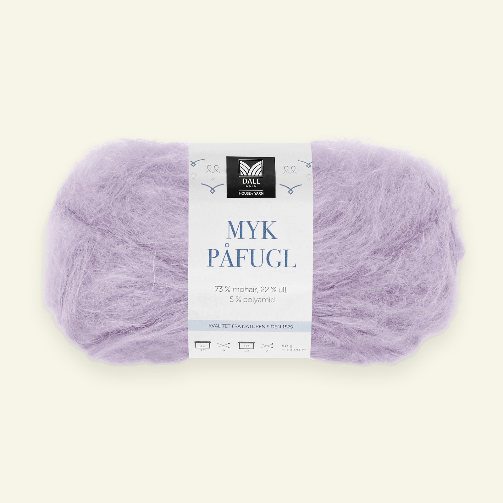 Dale Garn, mohair/wool yarn "Myk Påfugl", lt lavender (7919) 90000249_pack
