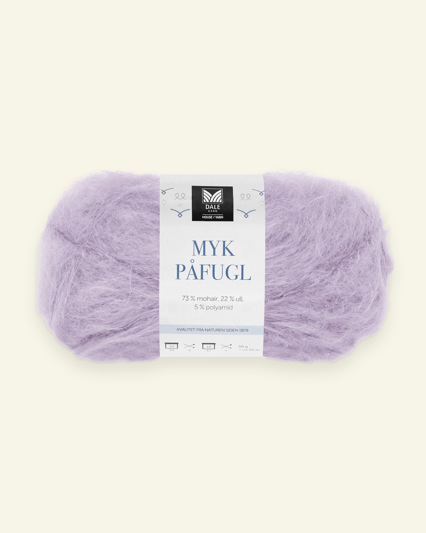 Dale Garn, mohair/wool yarn "Myk Påfugl", lt lavender (7919) 90000249_pack
