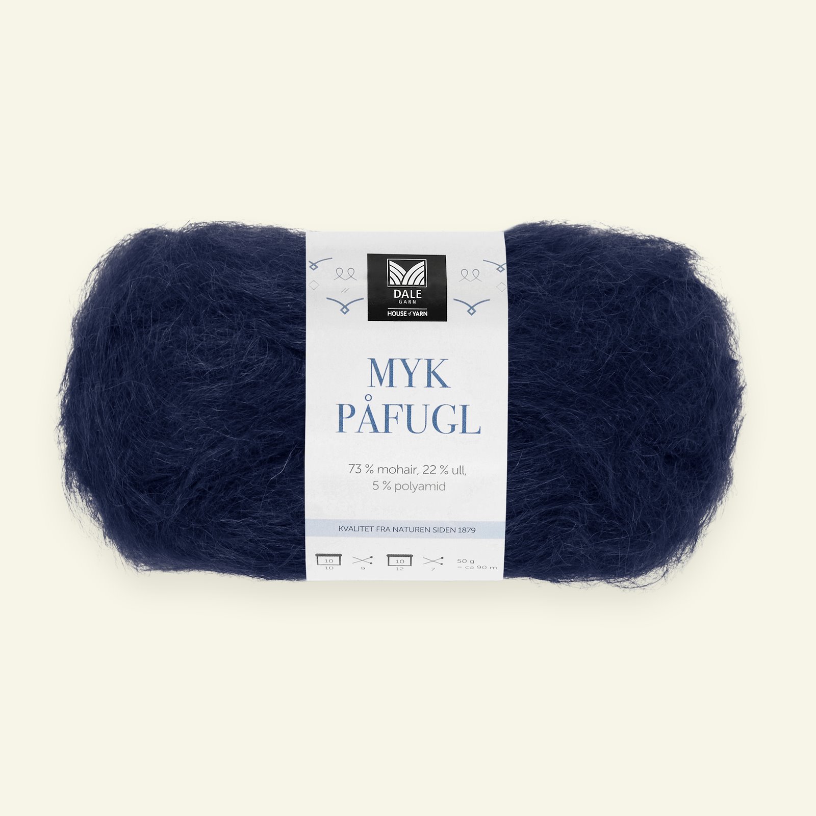 Dale Garn, mohair/wool yarn "Myk Påfugl", navy blue (5563) 90000240_pack