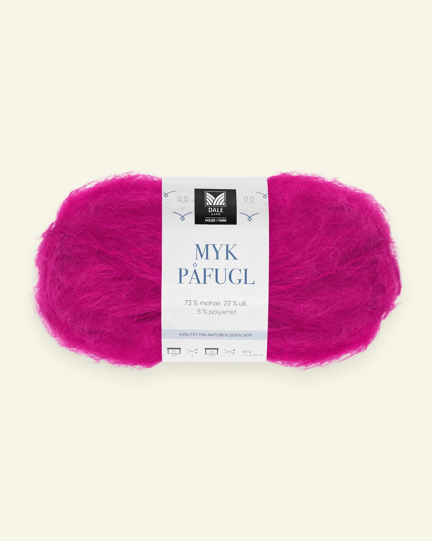 Dale Garn, mohair/wool yarn "Myk Påfugl", pink (7946) 90000261_pack