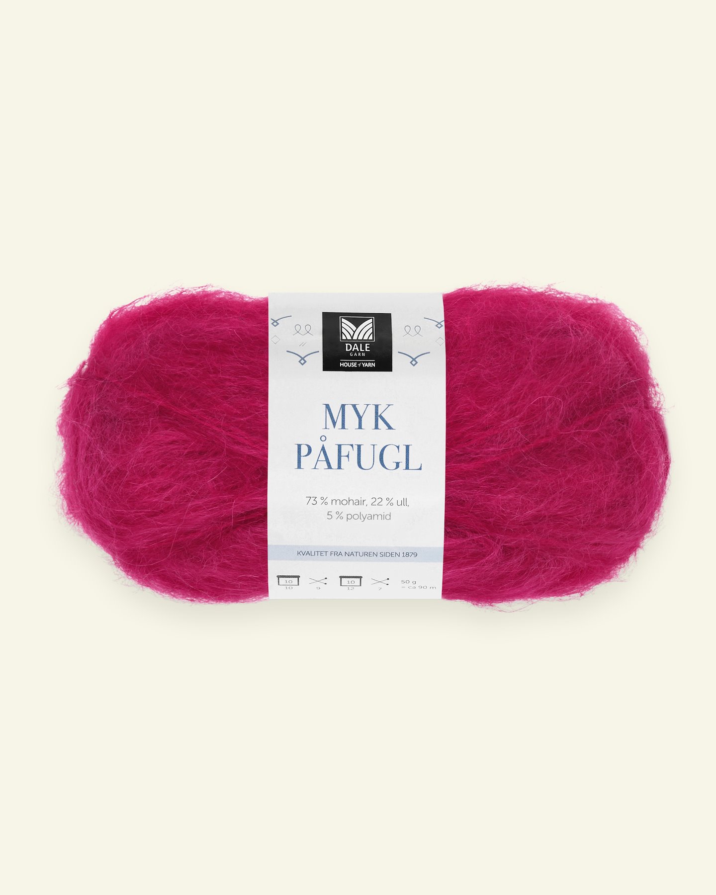 Dale Garn, mohair/wool yarn "Myk Påfugl", raspberry (4227) 90000237_pack
