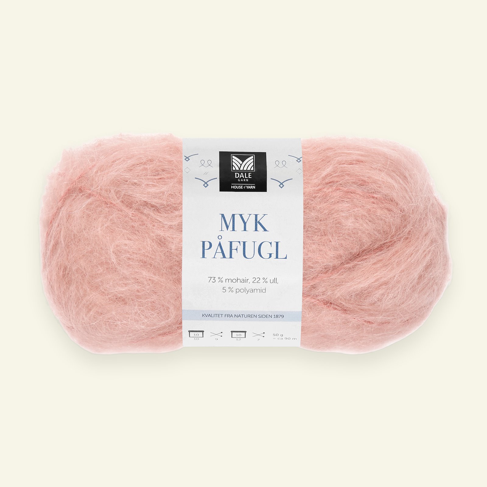 Dale Garn, mohair/wool yarn "Myk Påfugl", rose (7931) 90000252_pack