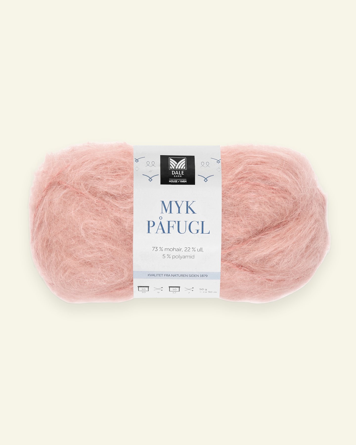 Dale Garn, mohair/wool yarn "Myk Påfugl", rose (7931) 90000252_pack