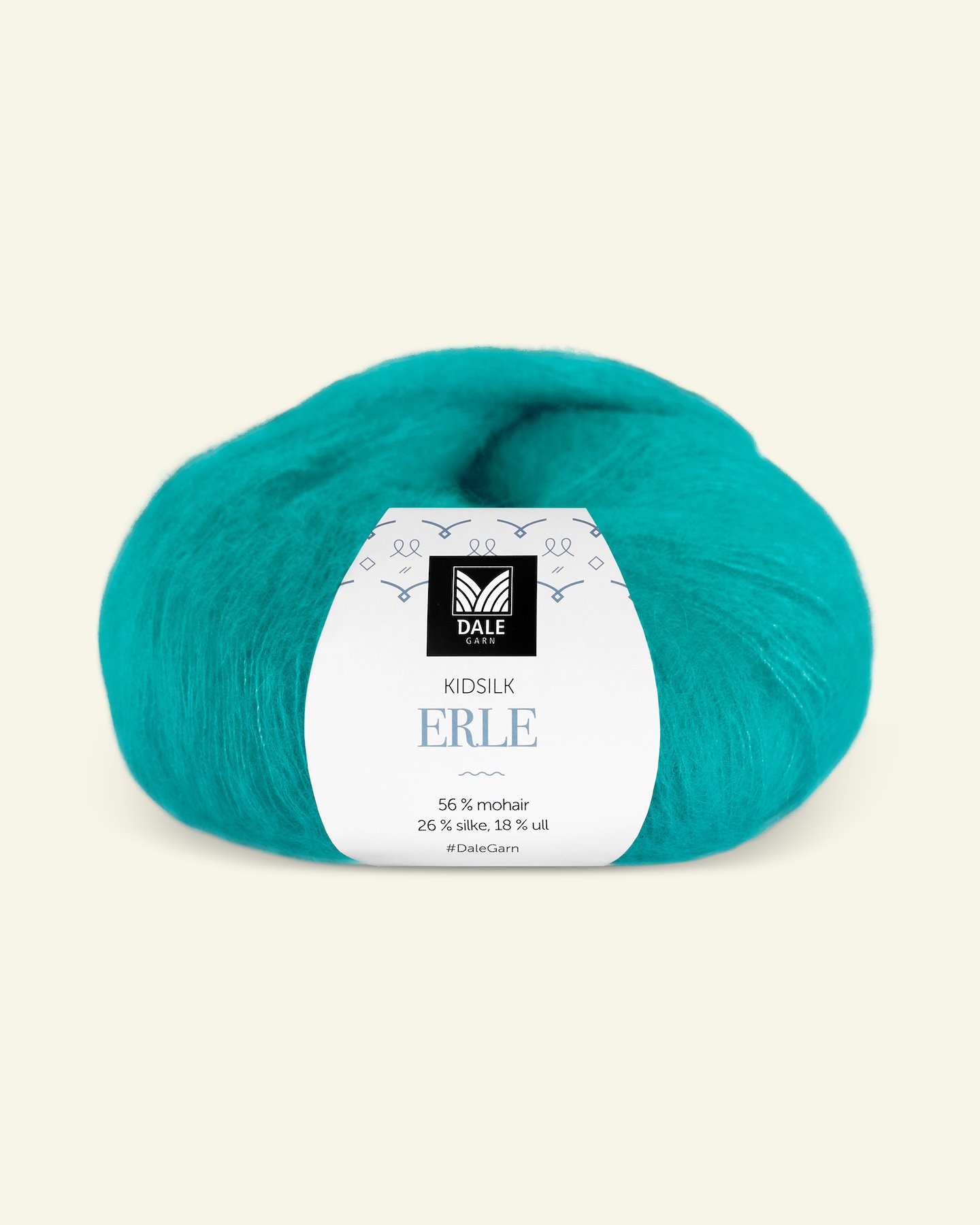 Dale Garn, silk mohair uldgarn "Kidsilk Erle", tropisk blå (9076) 90001204_pack