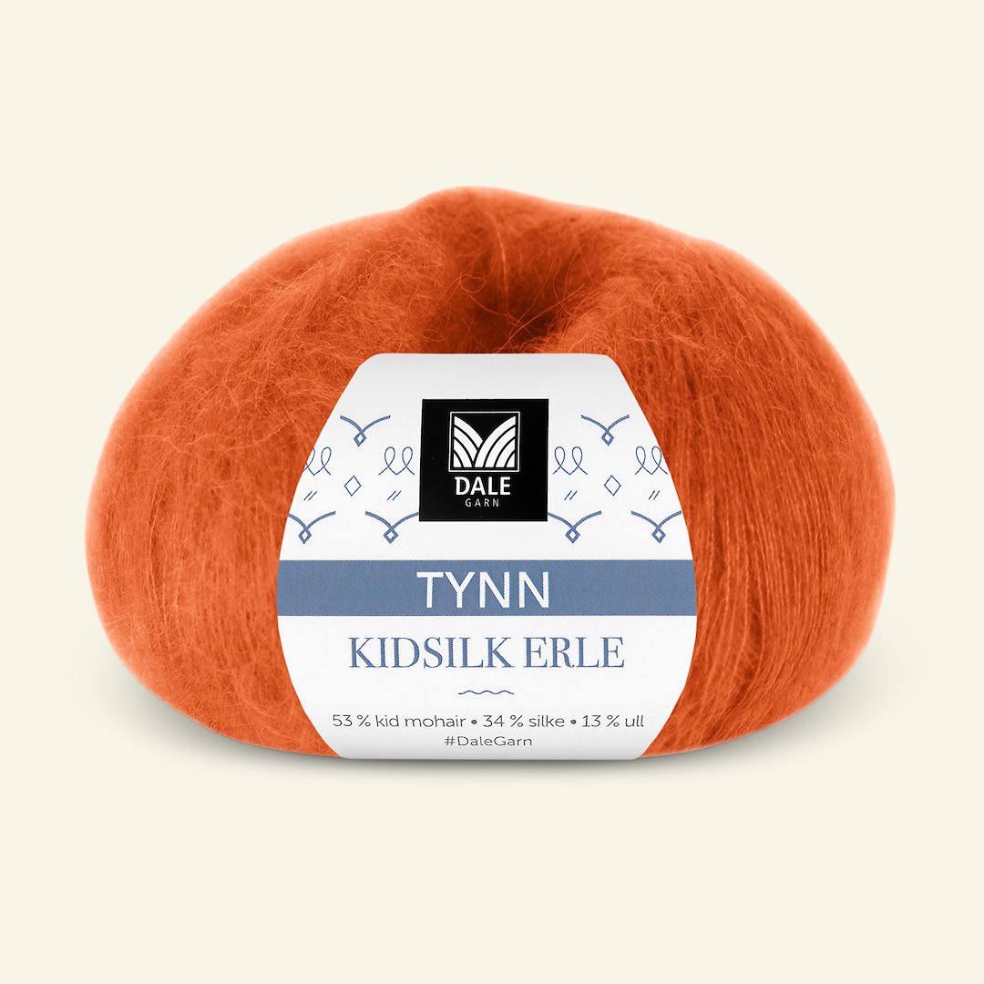 Se Dale Garn, silk mohair uldgarn "Tynn Kidsilk Erle", orange (4041) hos Selfmade