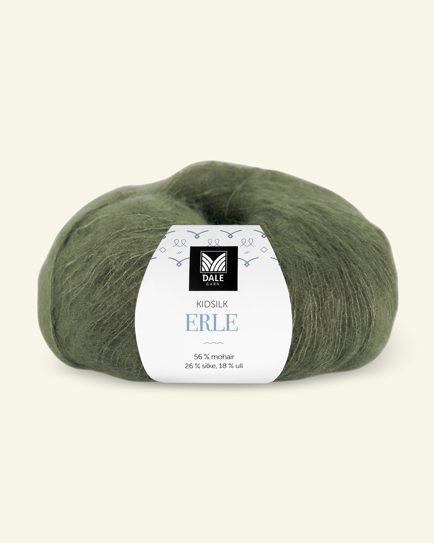 Dale Garn, silk mohair ullgarn "Kidsilk Erle", armygrønn (9054) 90000792_pack