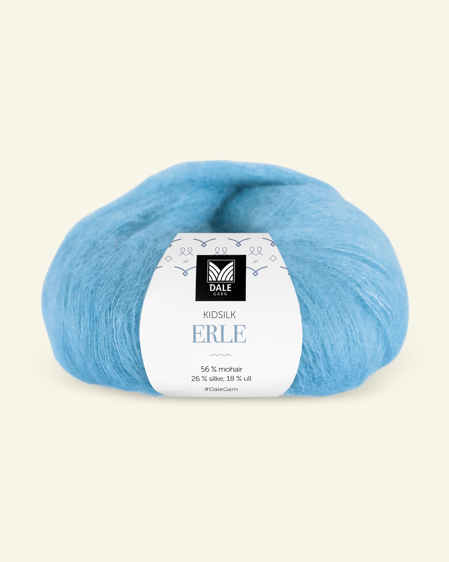 Dale Garn, silk mohair ullgarn "Kidsilk Erle", isblå (9070) 90000796_pack