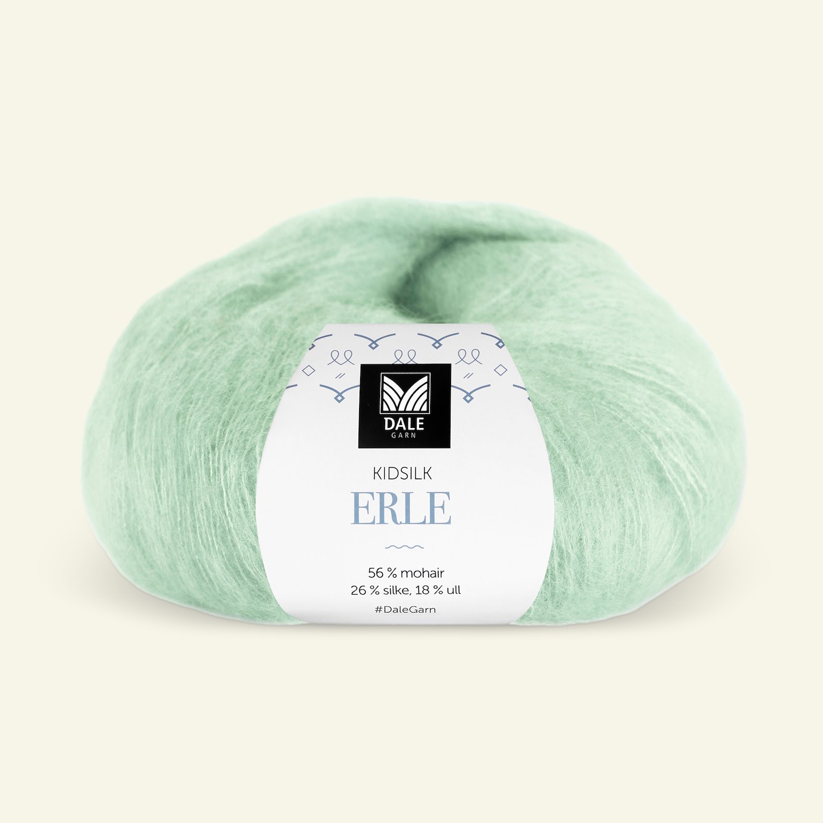 Dale Garn, silk mohair ullgarn "Kidsilk Erle", mintgrønn (9074) 90000800_pack