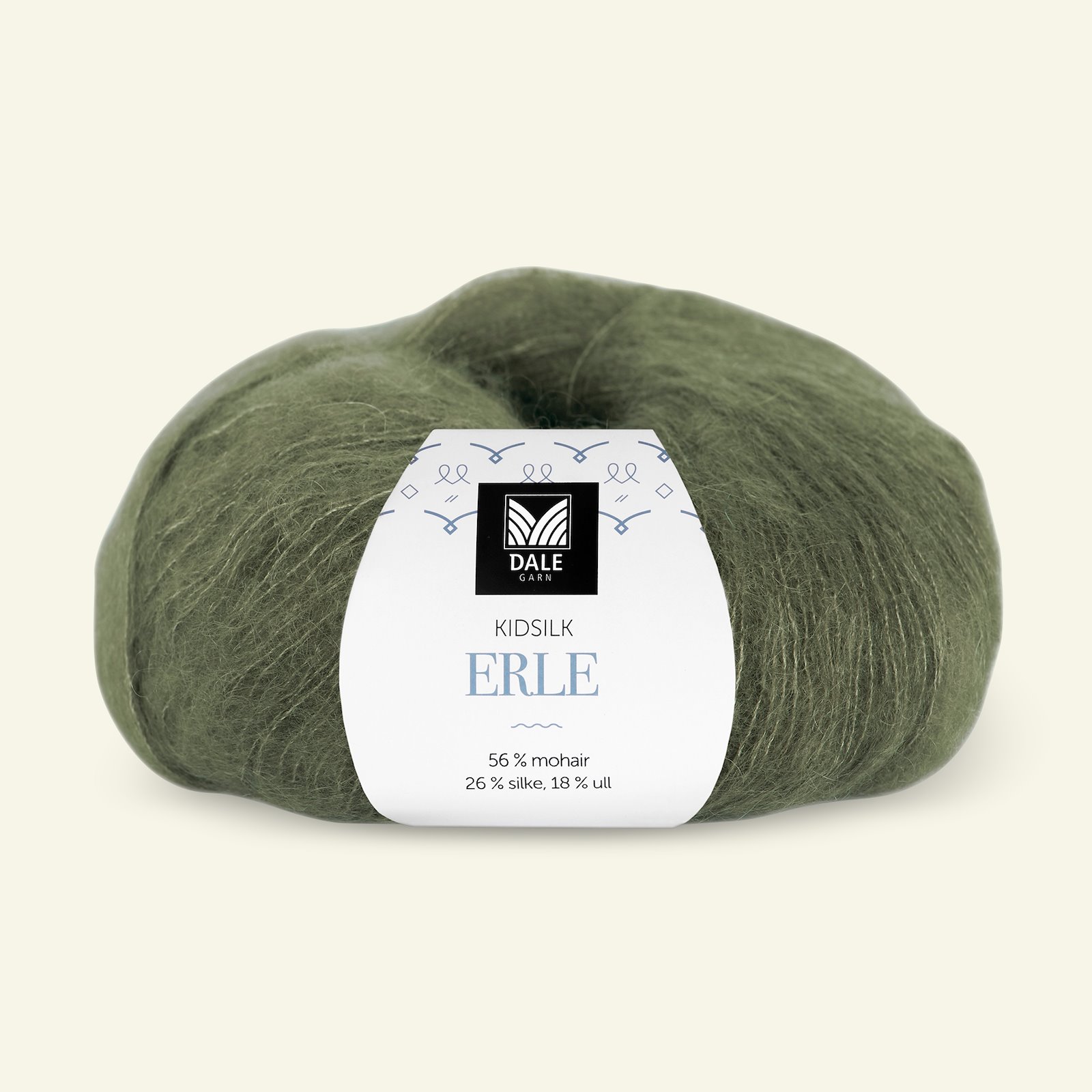 Dale Garn, silk mohair wool yarn "Kidsilk Erle", army green (9054) 90000792_pack