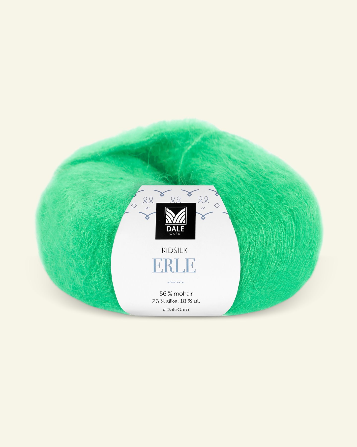 Dale Garn, silk mohair wool yarn "Kidsilk Erle", dark mint green (9081) 90001209_pack