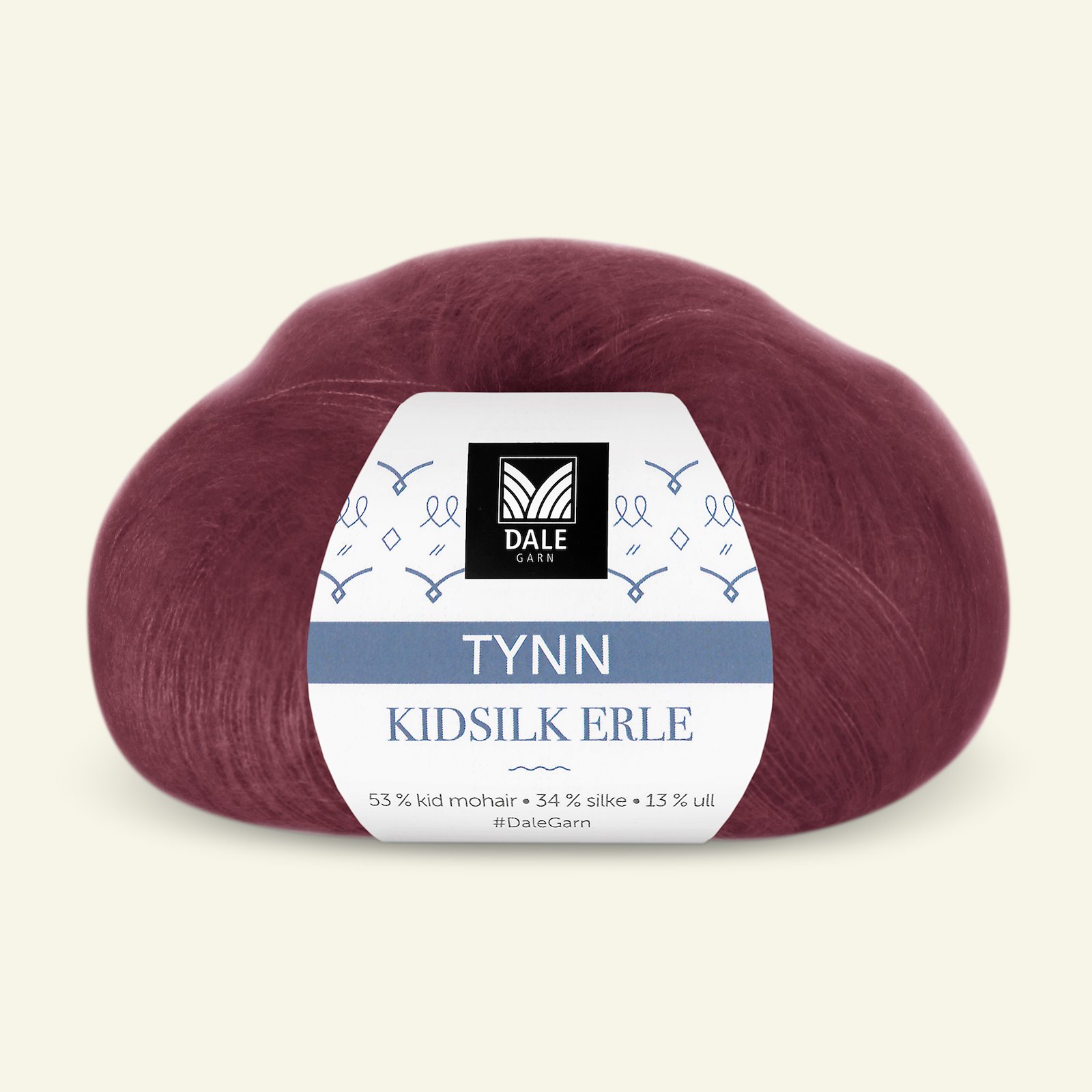 Dale Garn, silk mohair wool yarn "Tynn Kidsilk Erle", bordeaux (4026) 90000820_pack