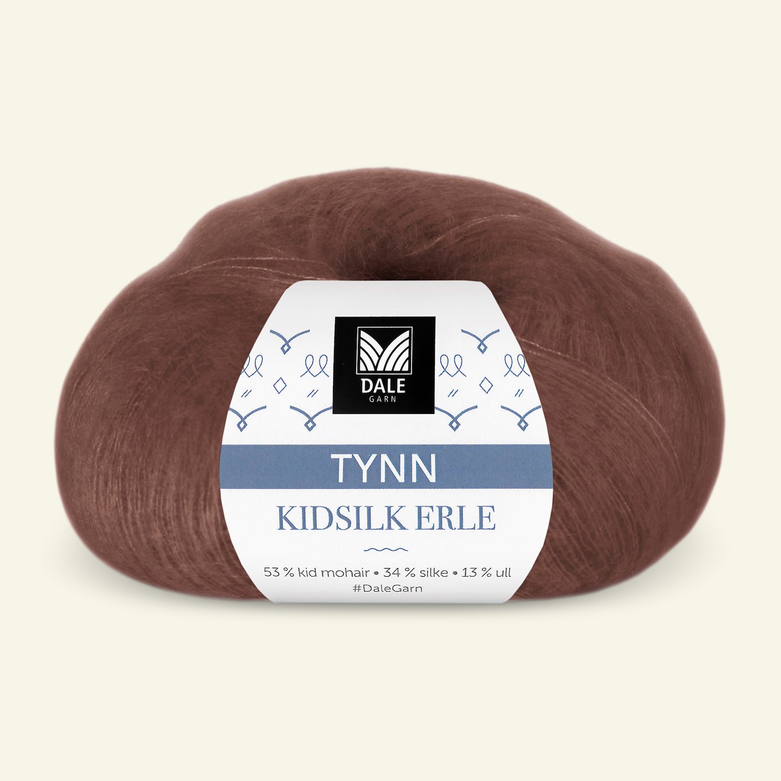 Dale Garn, silk mohair wool yarn "Tynn Kidsilk Erle", brown (4025) 90000819_pack