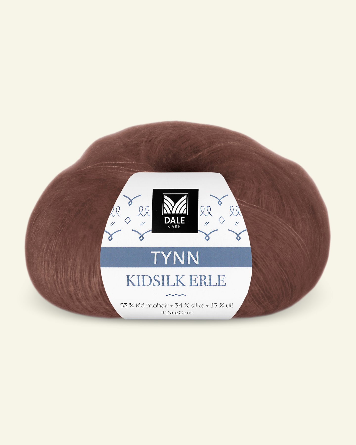 Dale Garn, silk mohair wool yarn "Tynn Kidsilk Erle", brown (4025) 90000819_pack