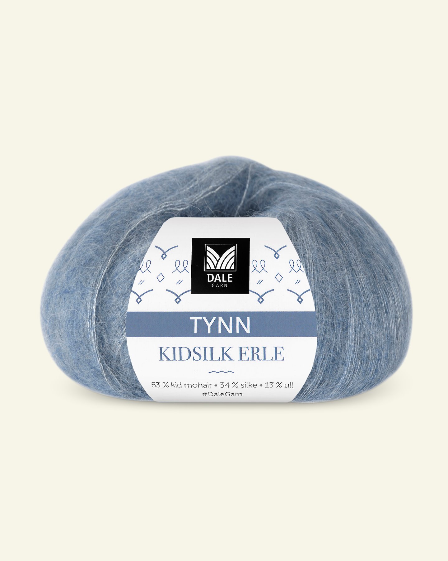 Dale Garn, silk mohair wool yarn "Tynn Kidsilk Erle", denim mel. (4013) 90000812_pack