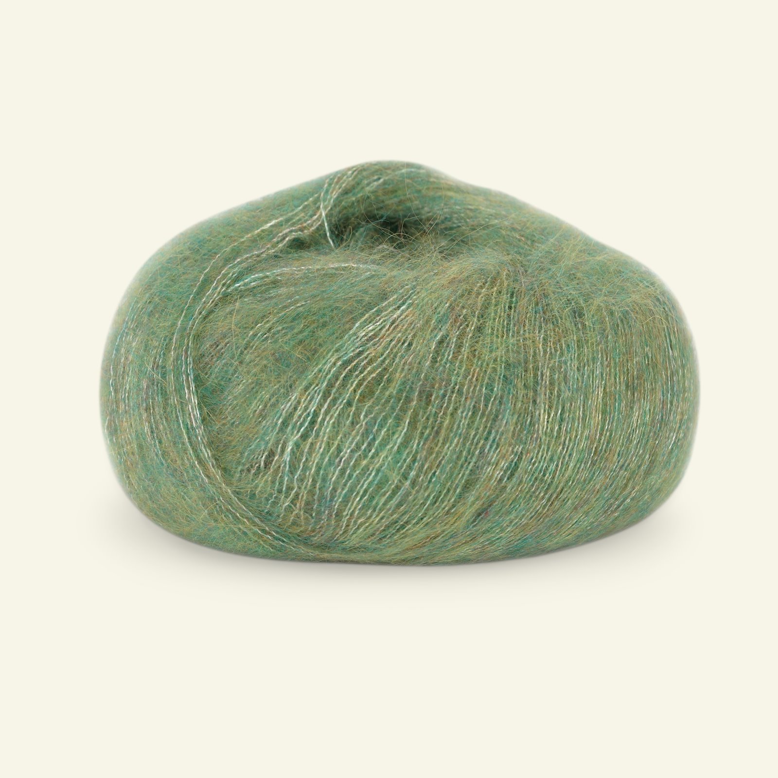 Dale Garn, silk mohair wool yarn "Tynn Kidsilk Erle", green mel. (4017) 90000813_pack_b
