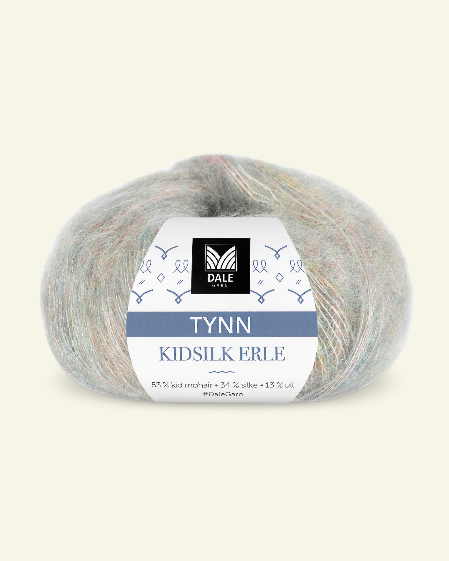 Dale Garn, silk mohair wool yarn "Tynn Kidsilk Erle", green/rose (4019) 90000815_pack