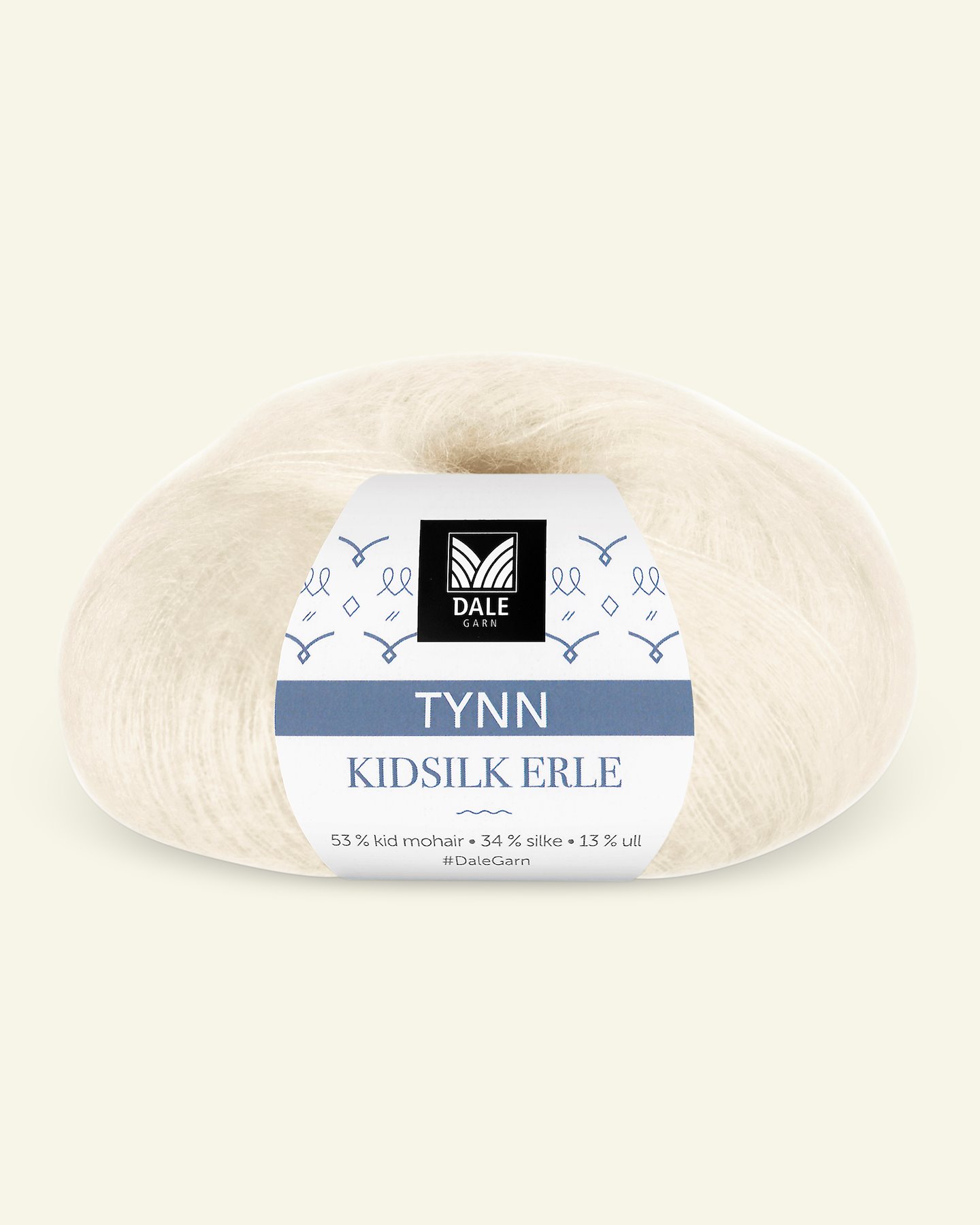Dale Garn, silk mohair wool yarn "Tynn Kidsilk Erle", white (4001) 90000802_pack