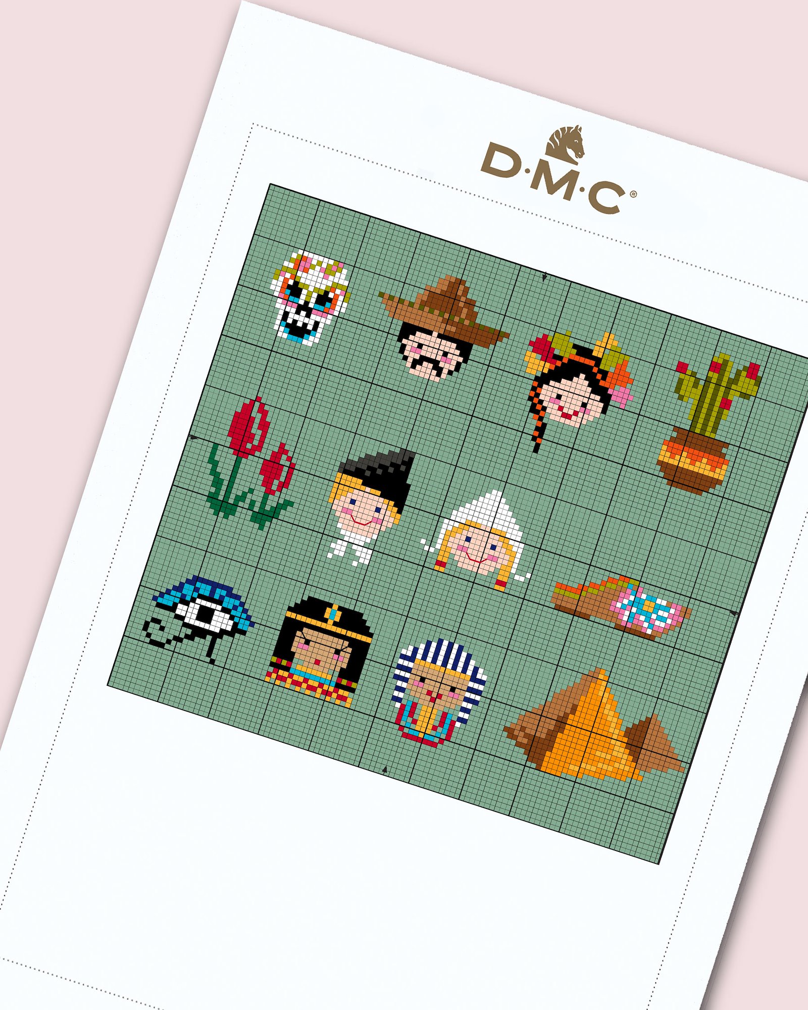 DMC Cross stitch template: Around the world DIY1521_image.jpg