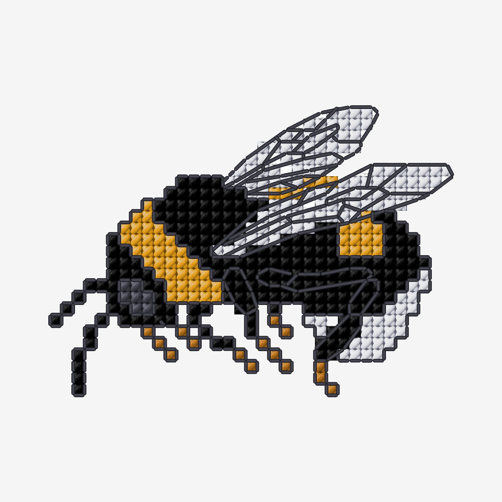 DMC Cross stitch template: Bumblebee DIY1523_image_b.jpg