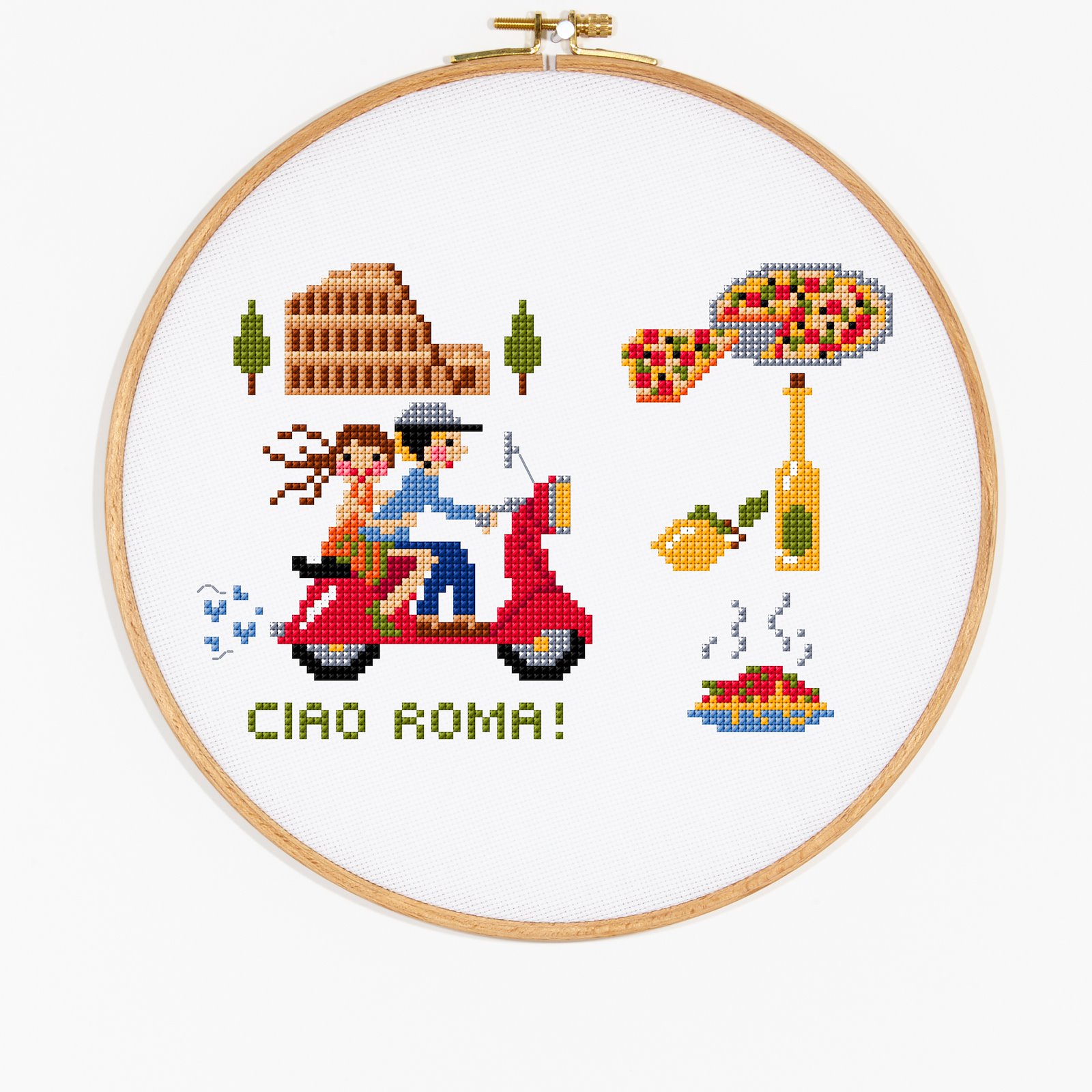 DMC Cross stitch template: Ciao Roma DIY1525_image_c.jpg