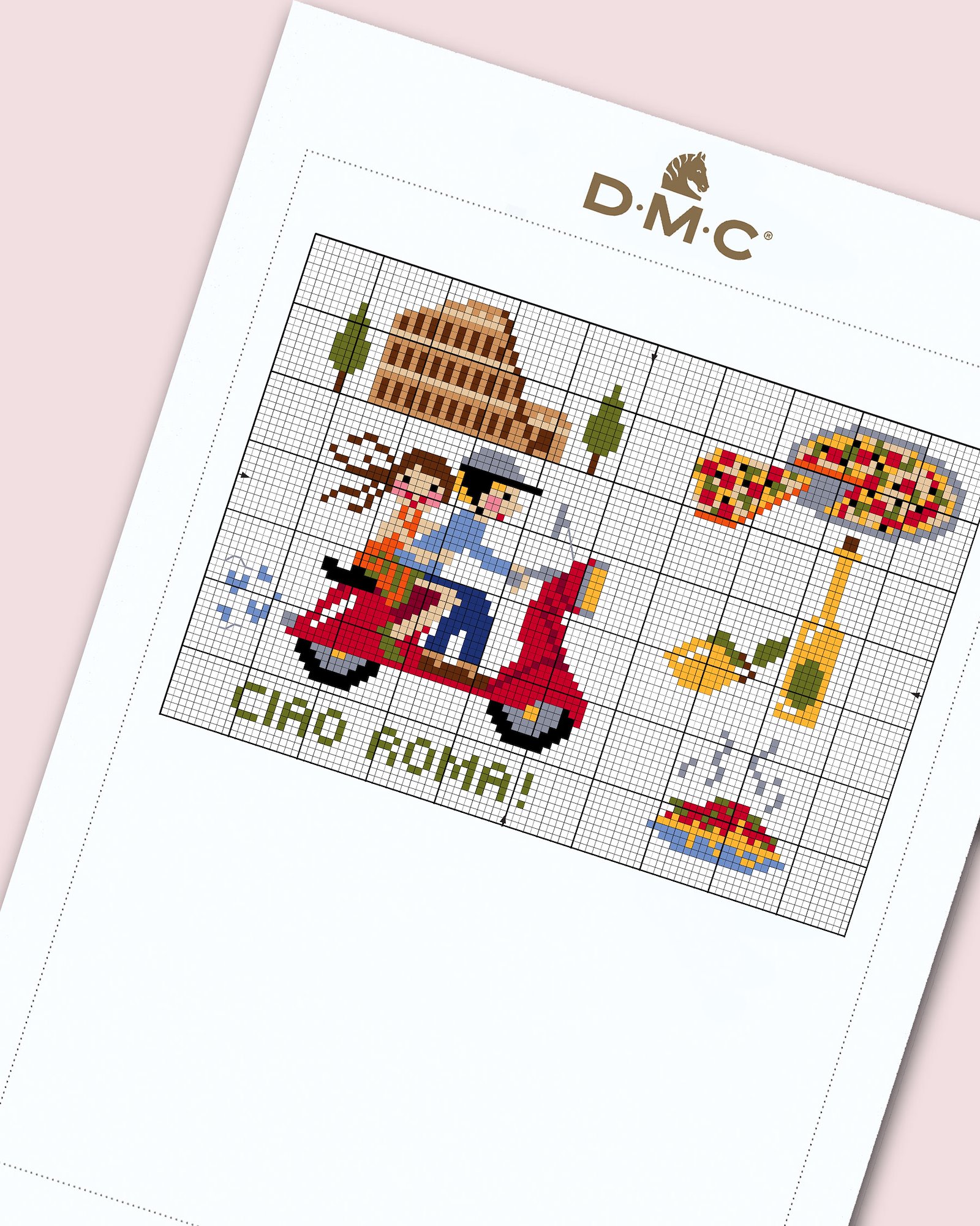 DMC Cross stitch template: Ciao Roma DIY1525_image.jpg