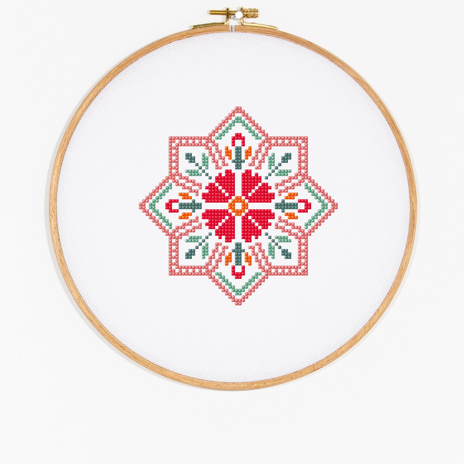 DMC Cross stitch template: Floral Star DIY1542_image_c.jpg