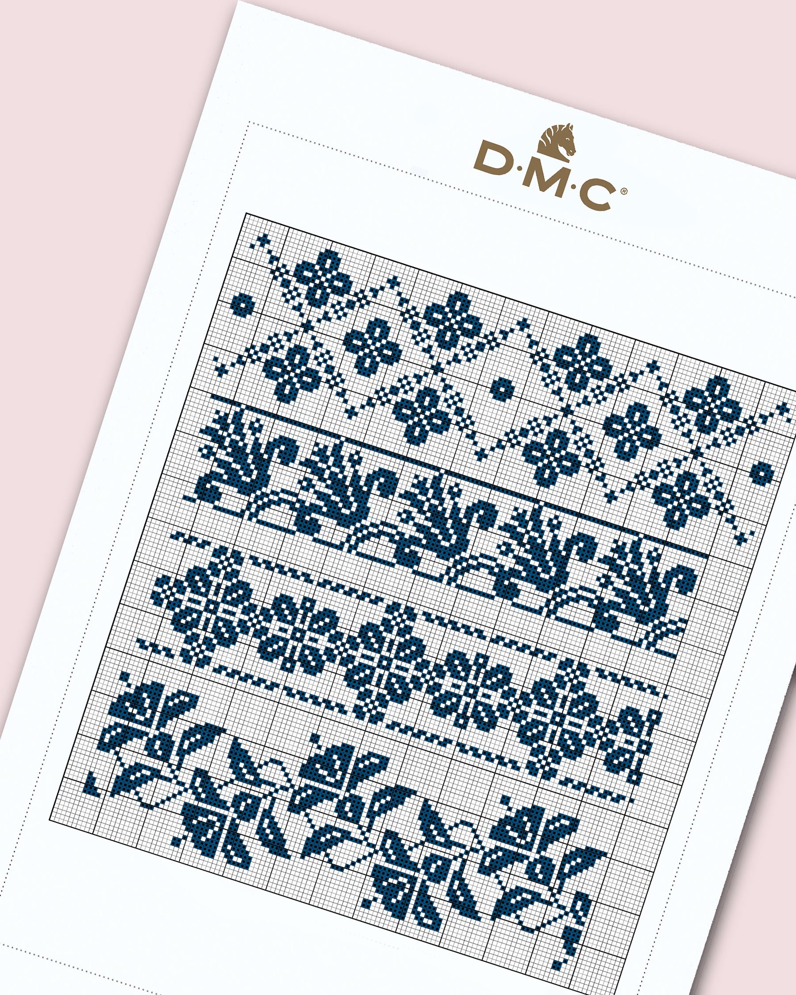 DMC Cross stitch template: Floral Tile DIY1541_image.jpg