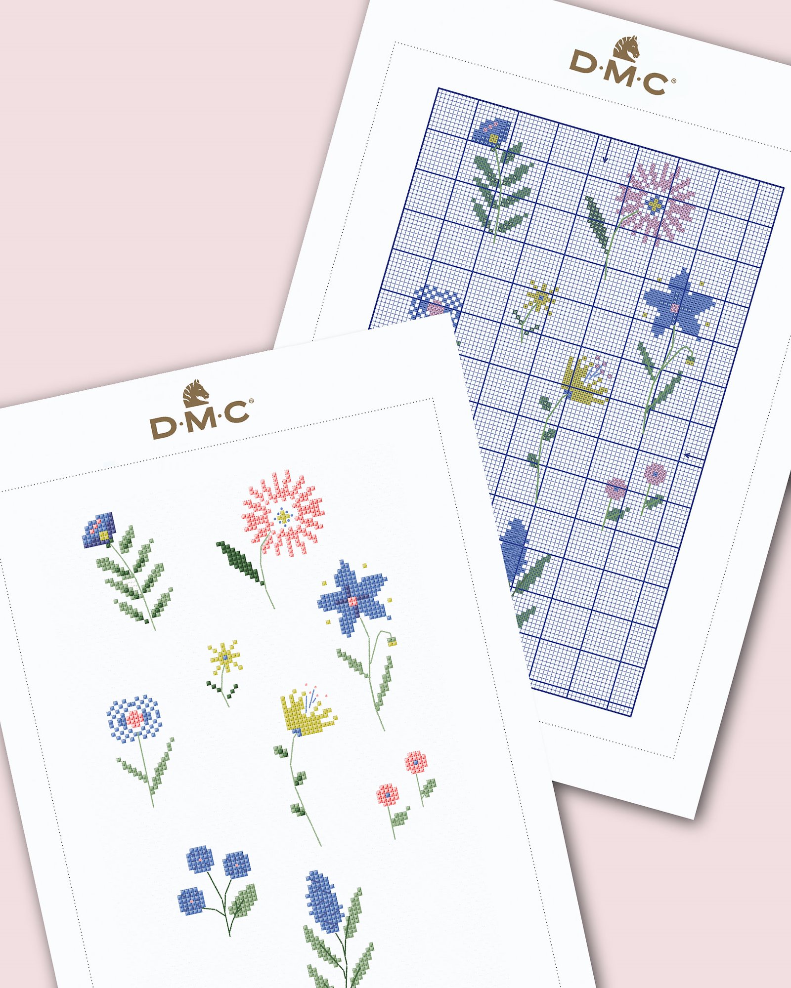DMC Cross stitch template : Folk Ditsy Flower DIY1513_image.jpg