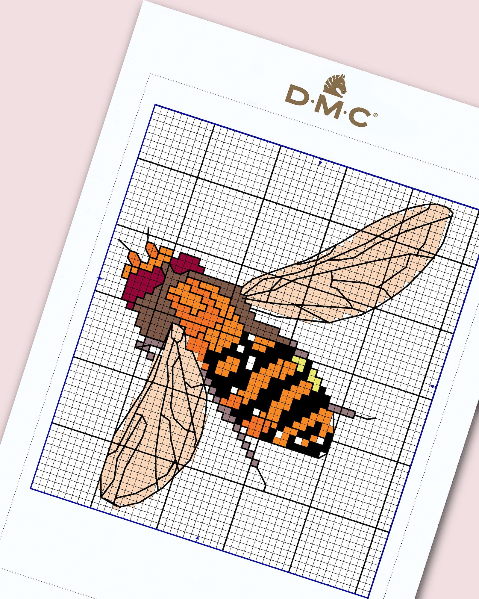DMC Cross stitch template: Hoverfly DIY1529_image.jpg