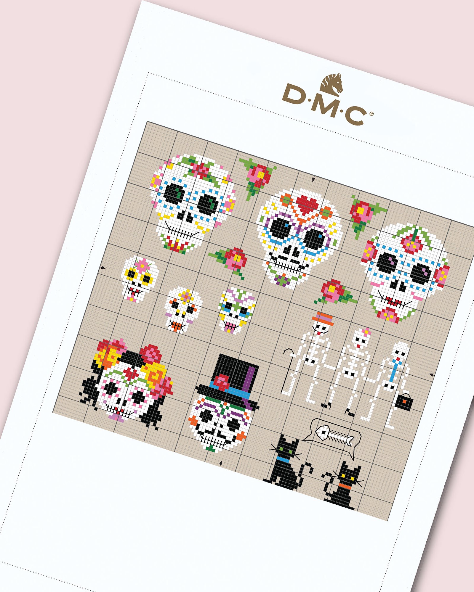 DMC Cross stitch template: Mexican day of the dead DIY1530_image.jpg