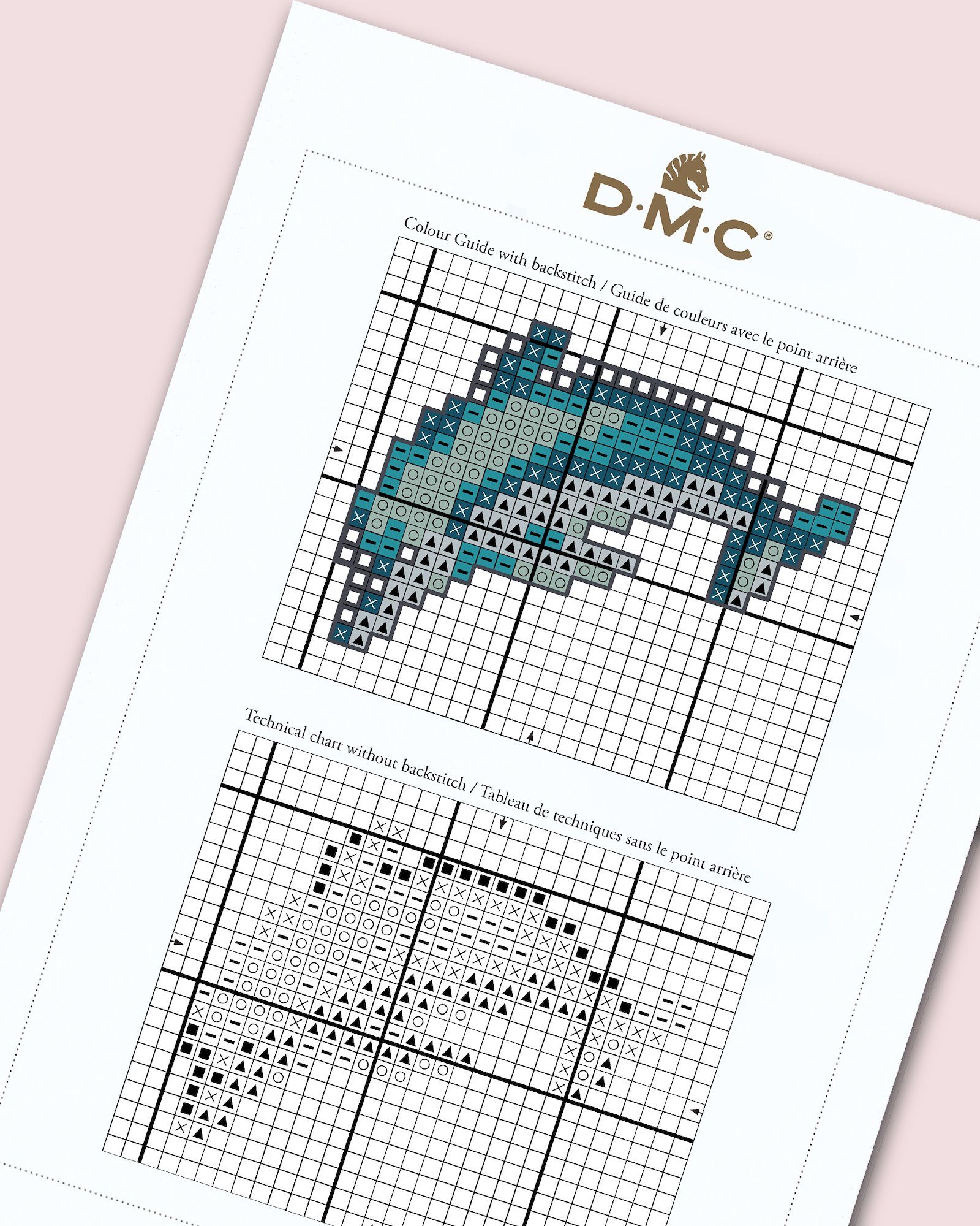 DMC Cross stitch template: Nautical - Dolphin DIY1526_image.jpg