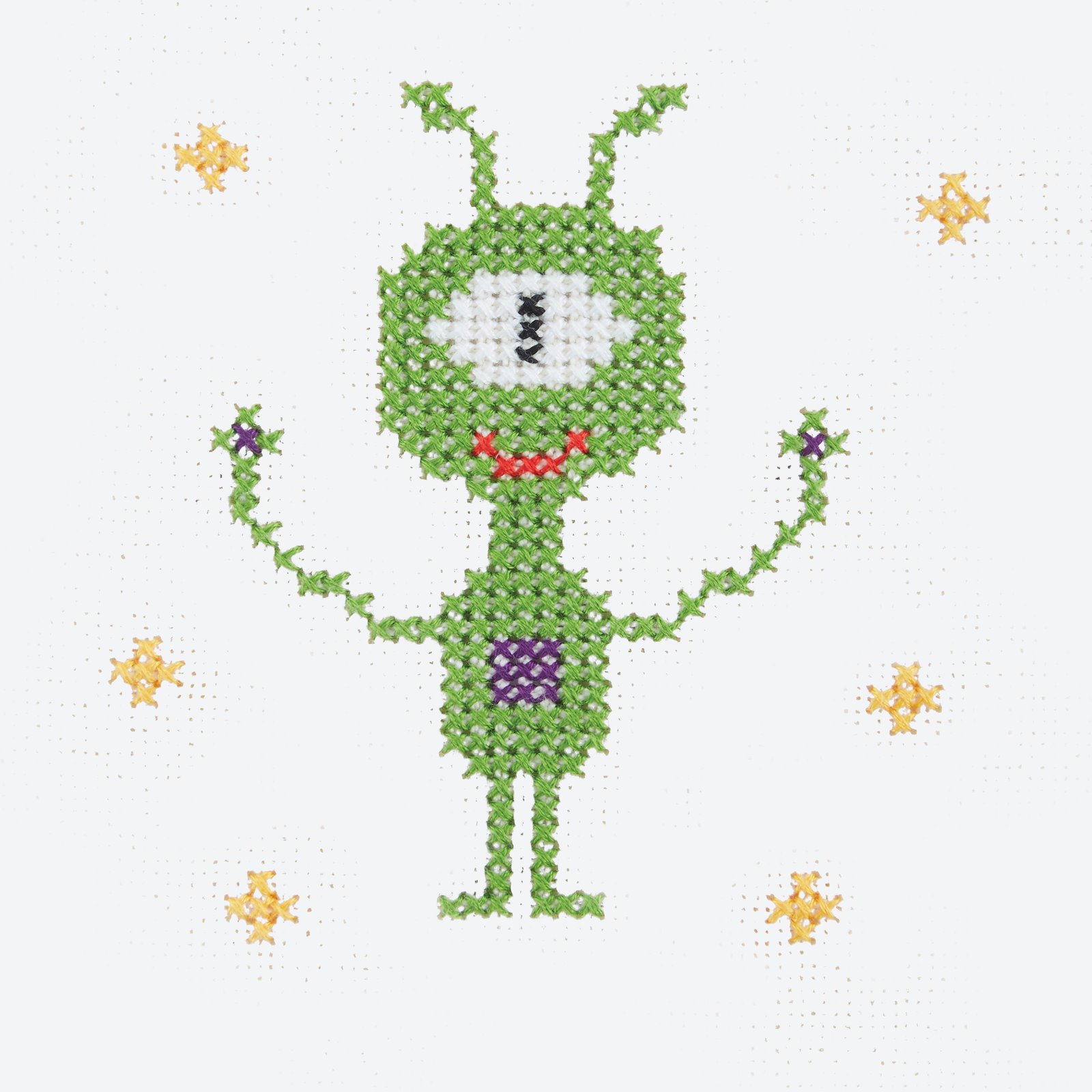 DMC Cross stitch template: Outer Space - Alien DIY1520_image_b.jpg