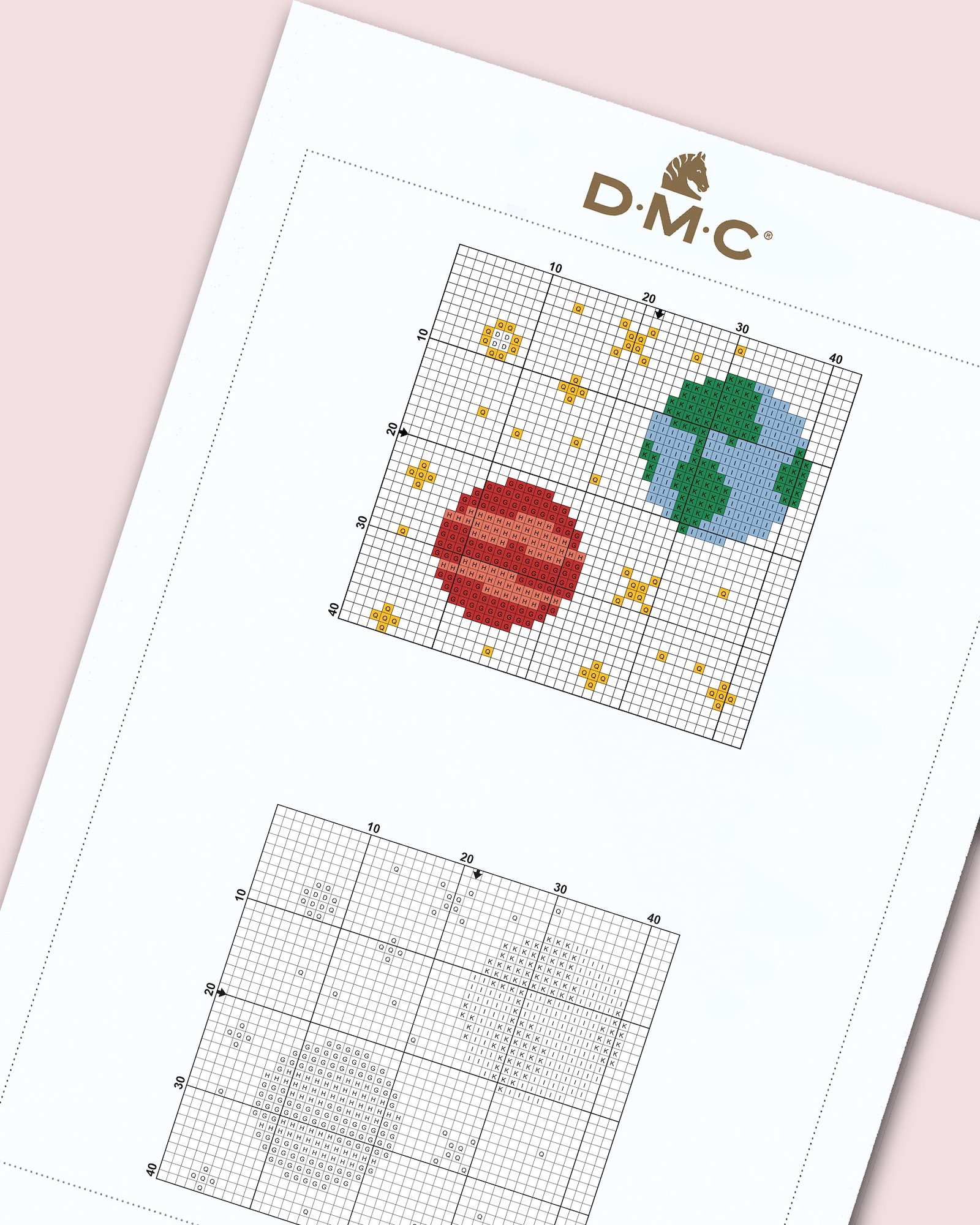 DMC Cross stitch template: Outer Space - Earth and Mars DIY1527_image.jpg