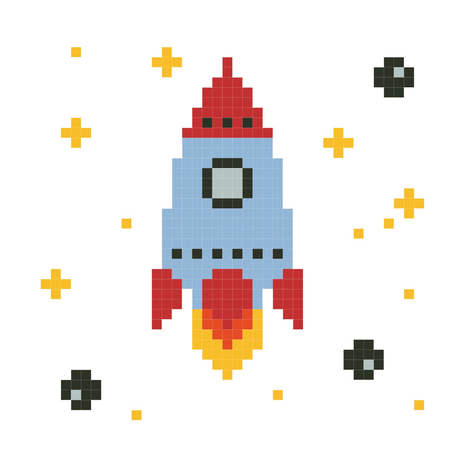 DMC Cross stitch template: Outer Space - Rocket DIY1531_image_b.jpg