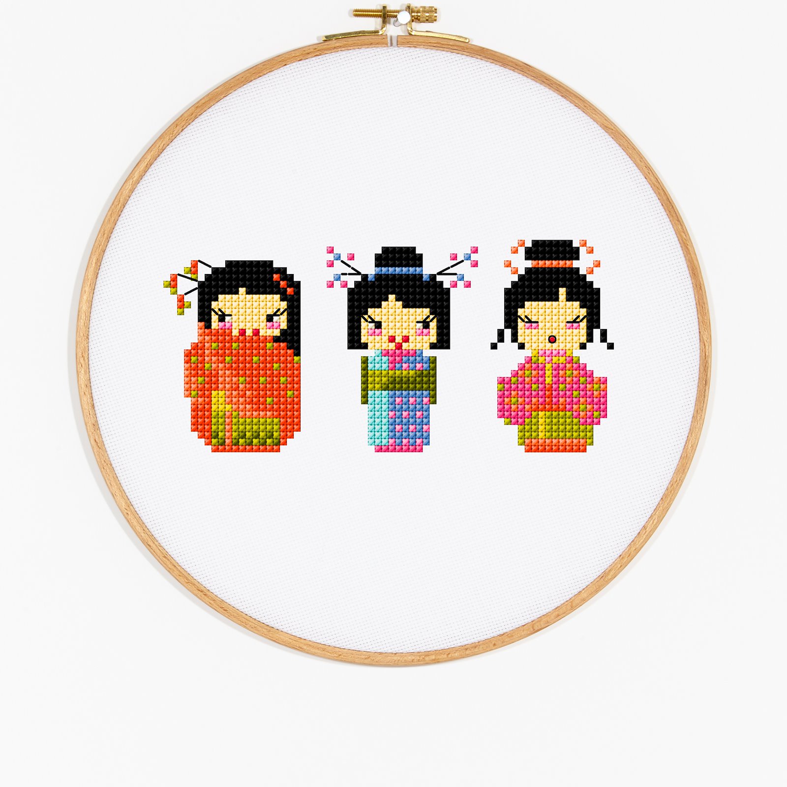 DMC Cross stitch template: Sushi girls DIY1538_image_c.jpg