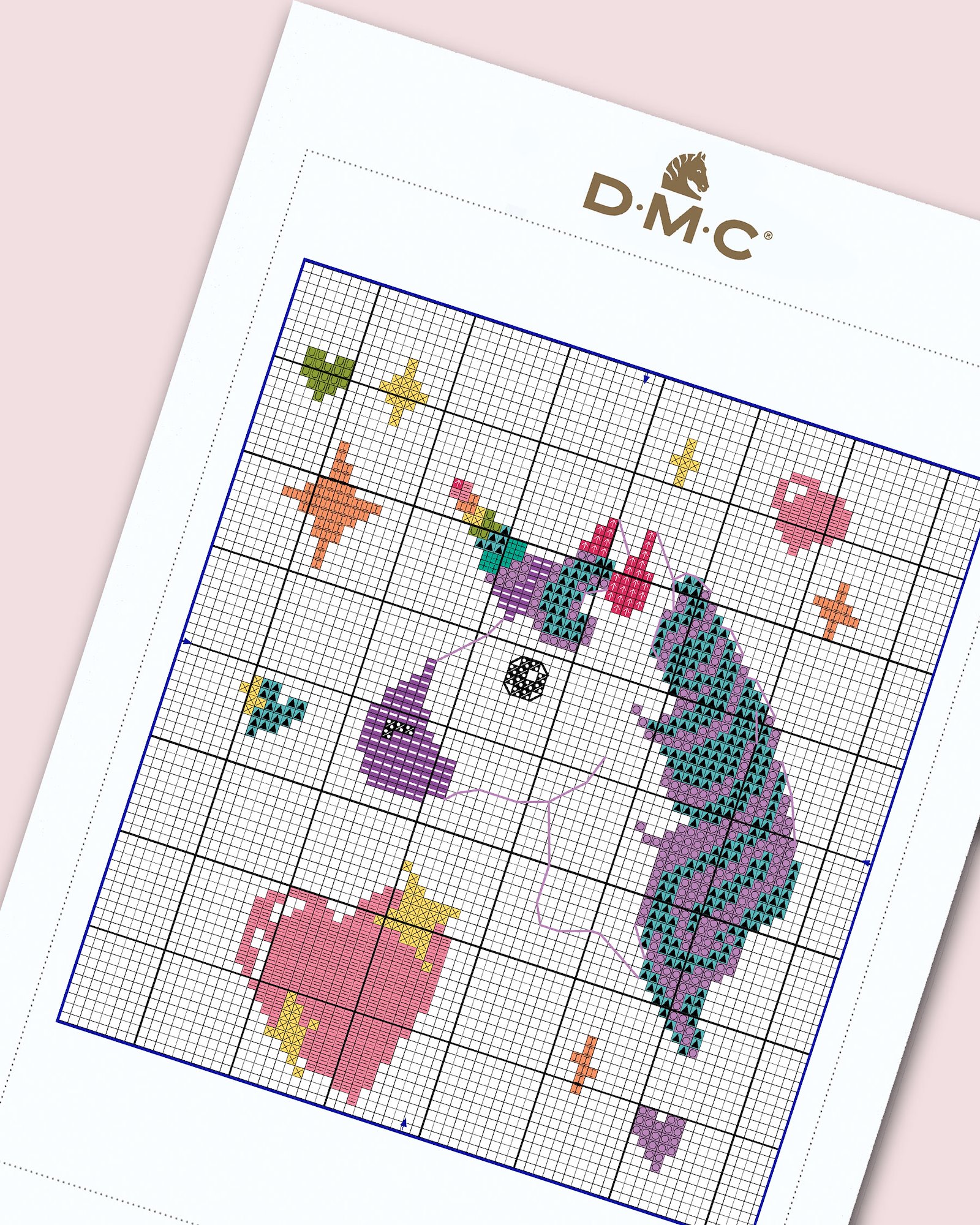 DMC Cross stitch template: Unicorn DIY1540_image.jpg