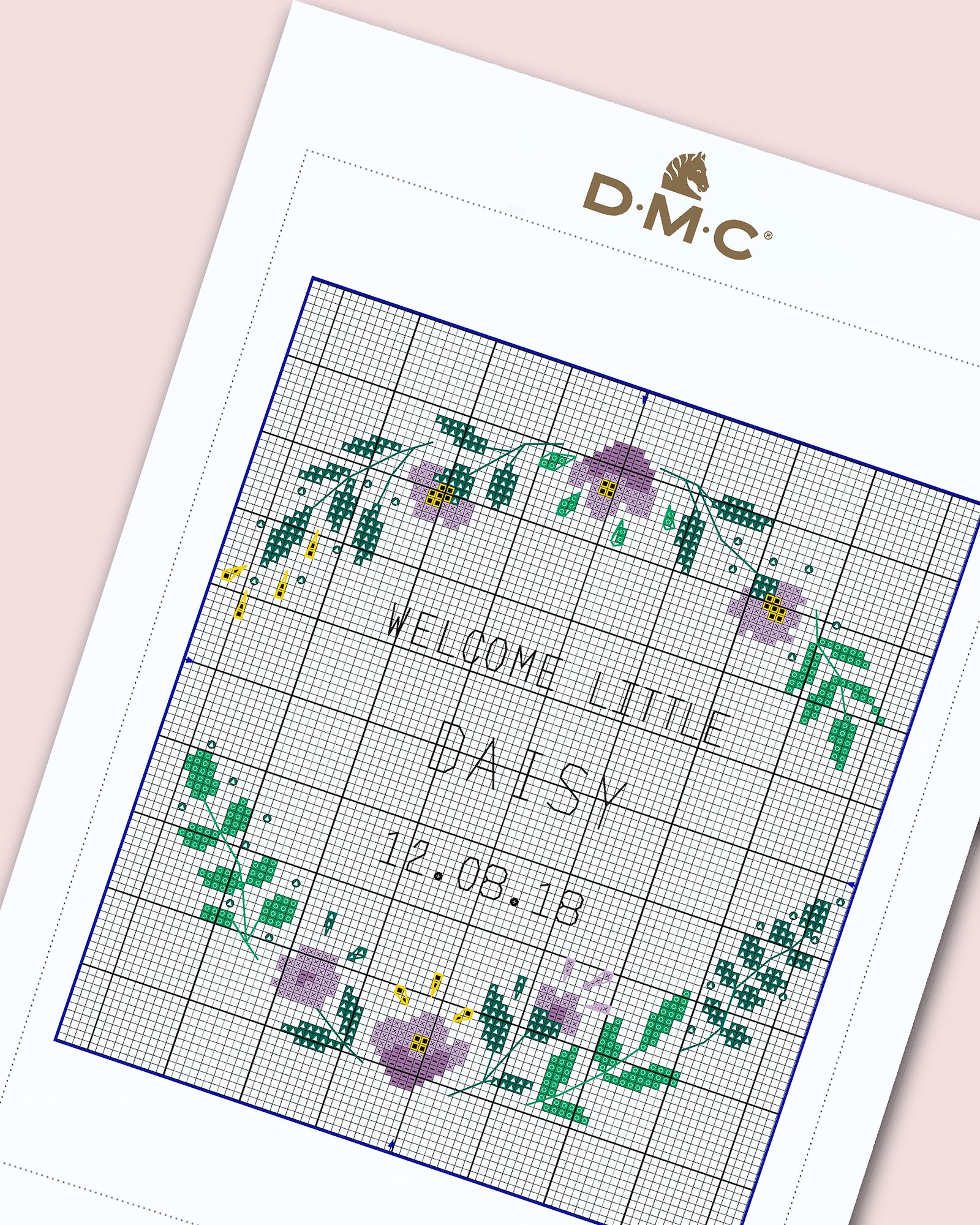 DMC Cross stitch template : Welcome Little One DIY1511_image.jpg