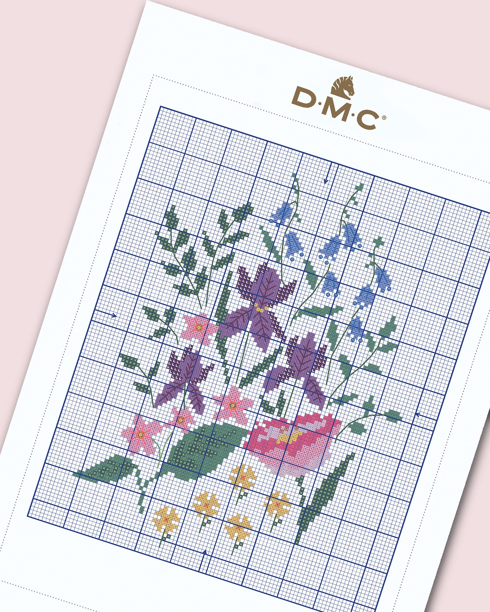DMC Korsstingsskabelon: Hedgerow floral DIY1528_image.jpg