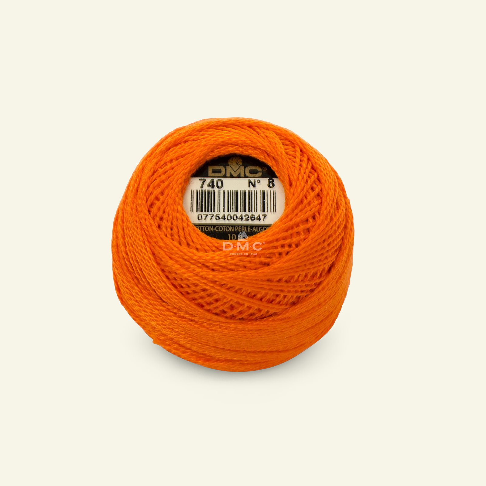 DMC perle garn nr. 8 oransje|Art. 116 farge 740 (Coton Perlé) 35115_pack