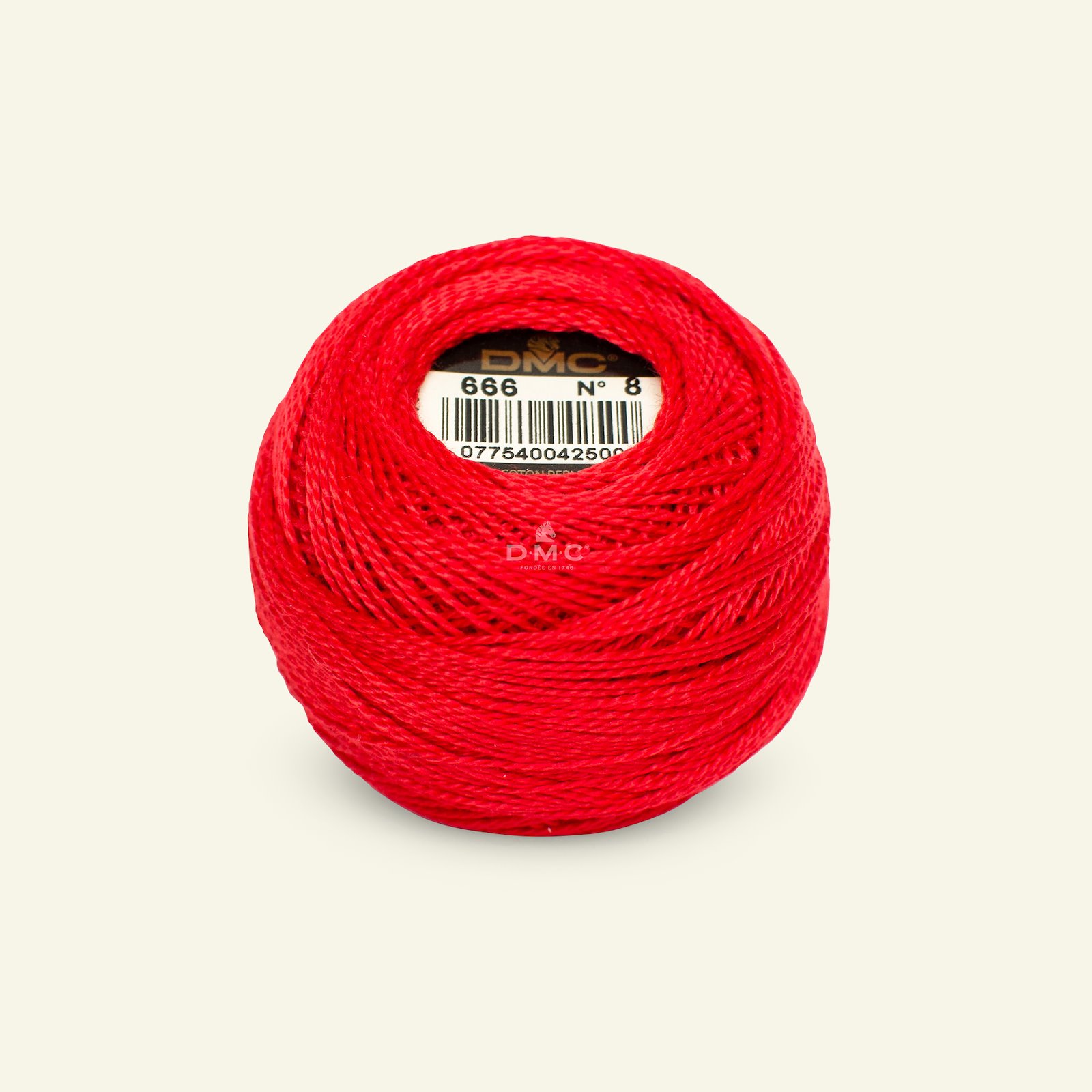 DMC perle garn nr. 8 rød|Art. 116 farge  666 (Coton Perlé) 35101_pack