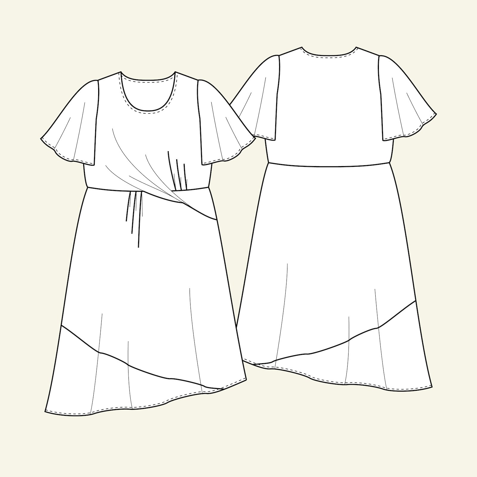 Dream dress with asymmetric cut p73019_pack