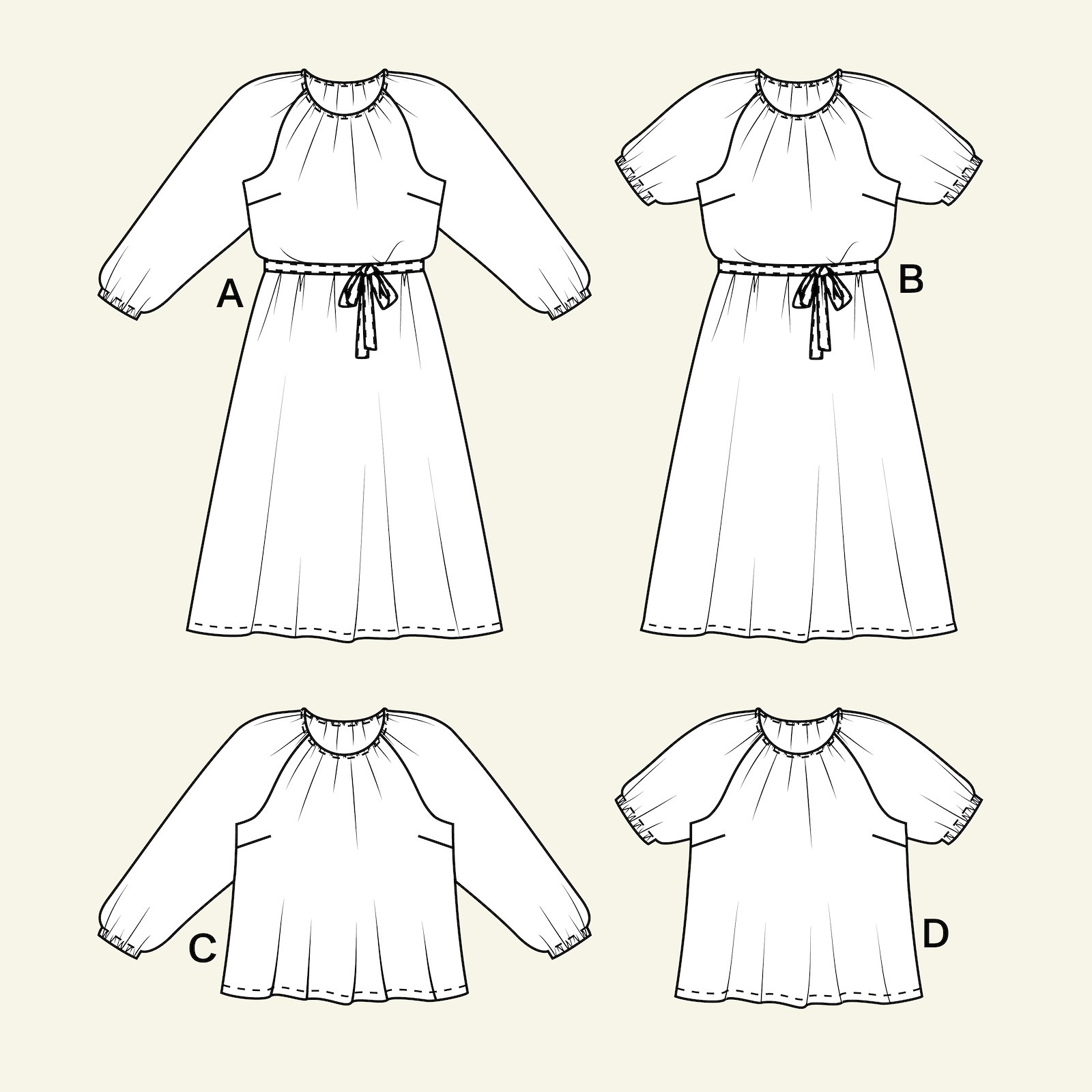 Dress with belt and blouse, 34/6 p23167000_p23167001_p23167002_p23167003_p23167004_pack_b.png